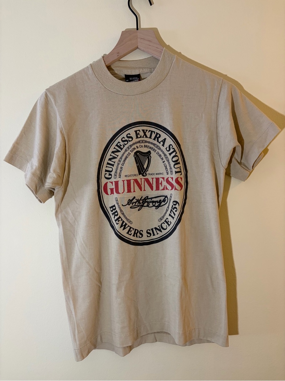 80s Guinness Beer Advertisement Single Stitch T-Shirt